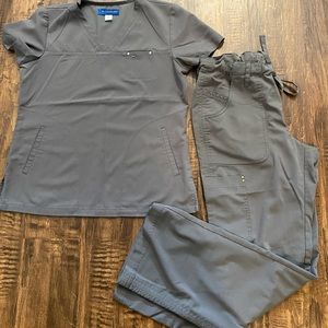 Koi Sapphire grey scrub set